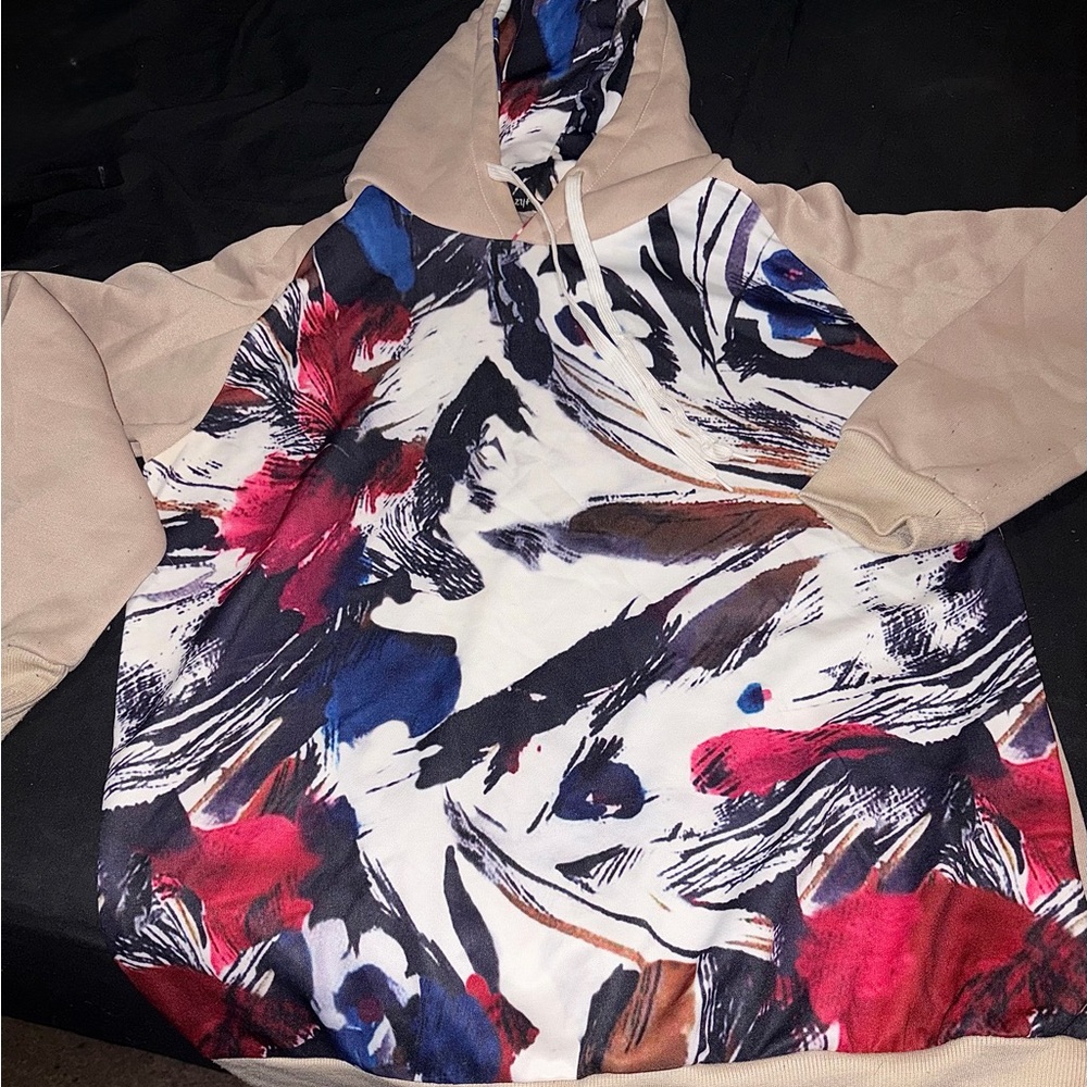 SHEIN Multicolor Abstract Hoodie
